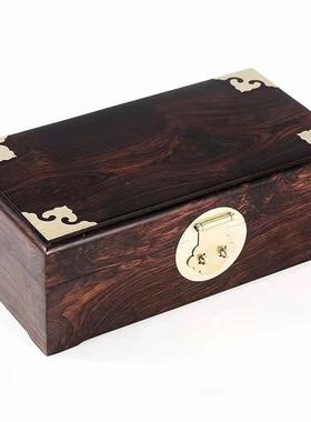 厂家直供中国风檀木首饰盒 乌木盒子 紫光收纳盒 文玩盒 榫卯结构