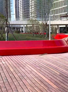 大型玻璃钢休闲坐凳户外商场创意休息区景观座椅公共美陈树池坐凳