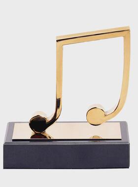 客厅摆件家居创意装饰品轻奢金属音符颁奖礼品样板房电视柜摆件