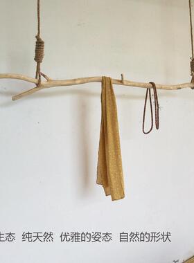 DIY树枝挂衣架装饰服装挂衣杆展示架干树枝去皮树枝树枝装饰壁挂
