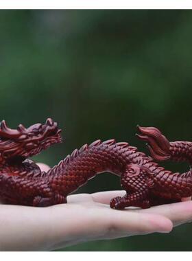 檀木龙雕摆件实沉香木雕摆件家居客厅办公室装饰工艺礼品