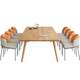 Modern simple and large-scale conference table, office long table workbench, long log negotiation table and chair combination