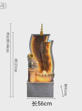 qt2024落地流水喷泉简约现代循环水北欧式摆件风格客厅玄关办公