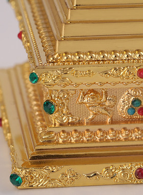 博福水晶菩提塔舍利塔供具家用供奉用品可打开舍利子透明摆件礼盒