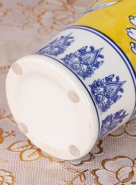 热销新中式花瓶青花瓷花瓶高级感客厅瓷瓶陶瓷花瓶花瓶插花摆件装