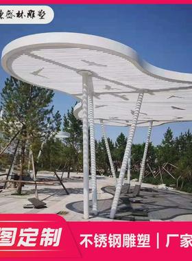 不锈钢雕塑大型架人物玻璃钢卡通金属廊圆环发光水景观小品雕塑