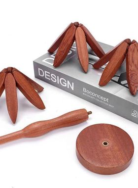 创意餐桌垫防烫耐高温锅垫杯垫摆件一棵树杯垫榉木实木隔热垫日式