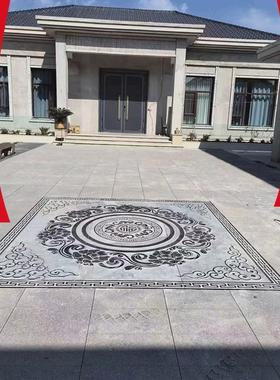 石雕壁画铺路地雕中式背景壁画庭院迎门墙窗花青石仿古浮雕板地雕