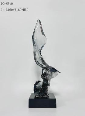 简约现代透明树脂电视柜客厅家居酒柜办公室软装高级感创意工艺品