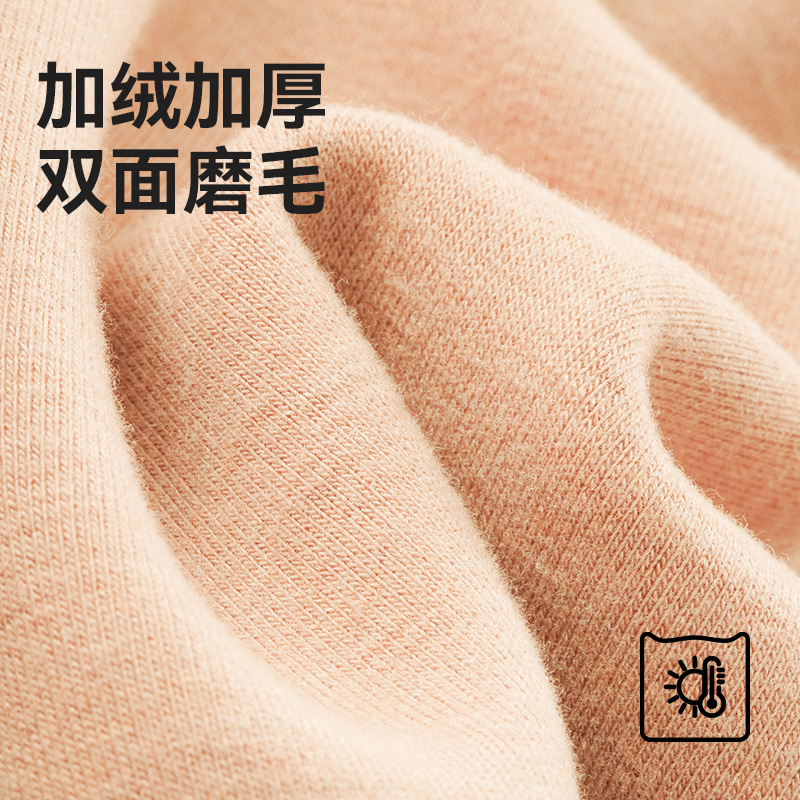 猫人鹅绒蚕丝加绒加厚保暖内衣套装秋冬无痕打底男女德绒发热暖衣