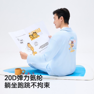【加菲猫联名款】猫人2025新款情侣睡衣男女家居服套装卡通可外穿