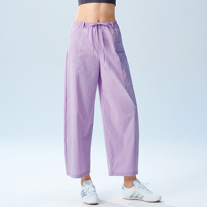 猫人轻户外冰感防晒八分裤女外穿夏季薄款宽松休闲直筒裤UPF50+