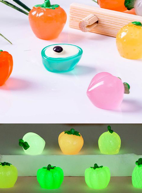 夜光仿真水果蔬菜微景观树脂工艺品发夹拍摄道具摆件