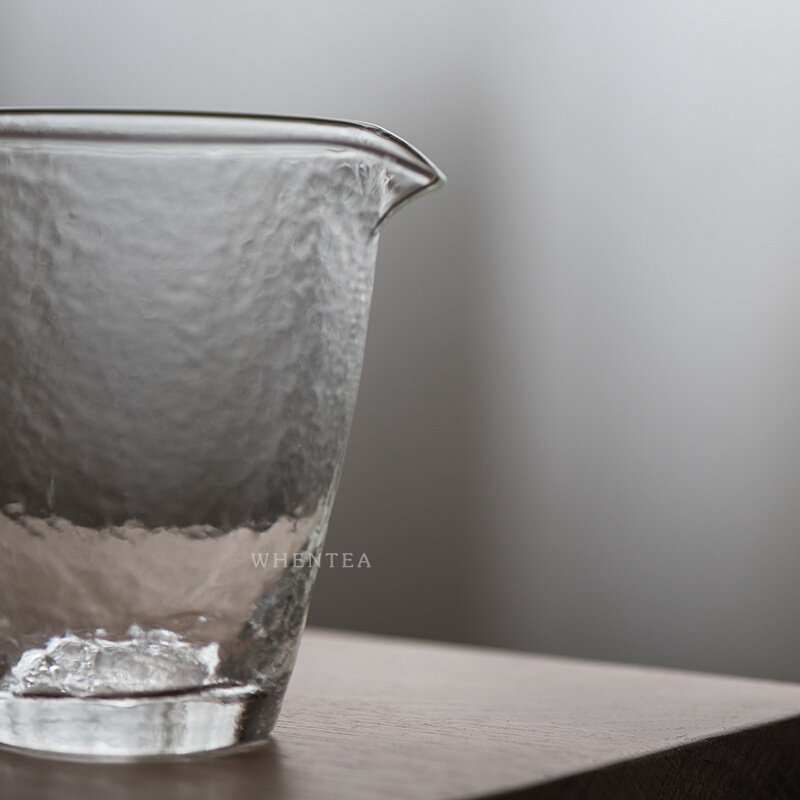 闻说|日式经典玻璃锤纹公杯 耐热玻璃手工公道杯 茶具分茶器茶海 - 图2