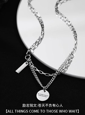 圆环项链ins钛钢不褪色无性别