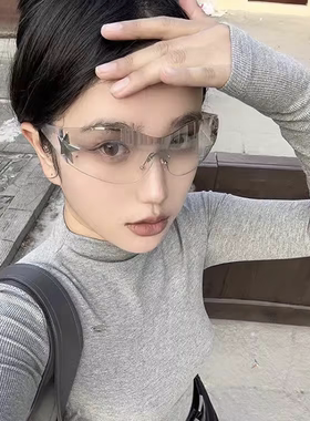 3分月光 防风太阳防晒高清沙滩甜酷星星护目镜墨镜欧美风眼镜