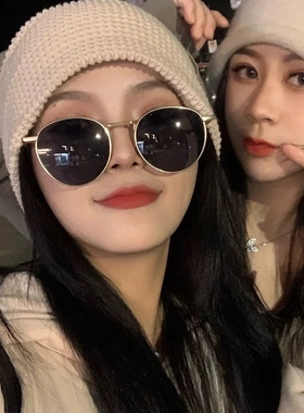 森蓝家复古墨镜女款新款潮酷太阳眼镜网红防紫外线偏光镜凹造型