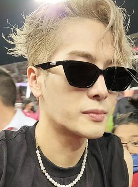 森蓝家王嘉尔同款墨镜韩版新款眼镜潮男方形复古圆脸街拍太阳镜女