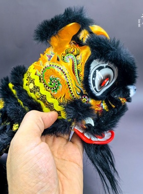 国潮醒狮摆件迷你老夫子狮工艺品