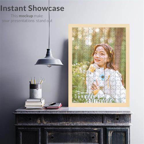 纯木质相框白色现代简约挂墙装饰1000片500片300片原木色拼图画框,淘宝优惠券,粉丝福利购,淘宝优惠卷