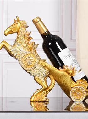 欧式天鹅红酒架摆件创意简约现代酒柜别墅乔迁礼物家居工艺装饰品