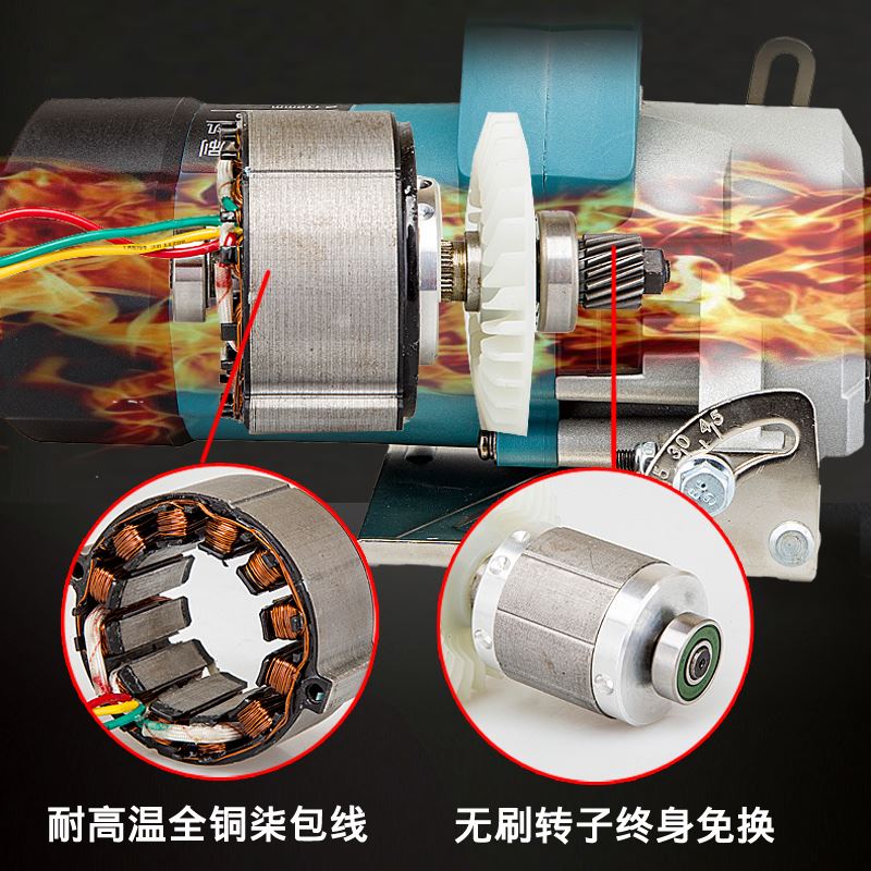 220V无刷石材切割机瓷砖木材多功能家用云石机开槽机切割锯1800W - 图1