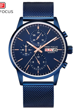 Business stainless steel men's Watch石英表商务不锈钢