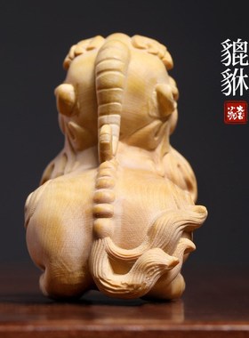 快速发货a小叶黄杨木实木雕刻貔貅摆件文玩手把件创意盘玩吉祥物