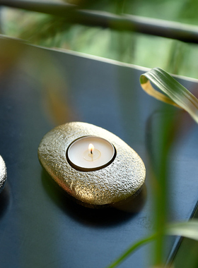 快速发货装饰推荐新中式石头状烛C台客厅家居艺术装饰桌面摆件样