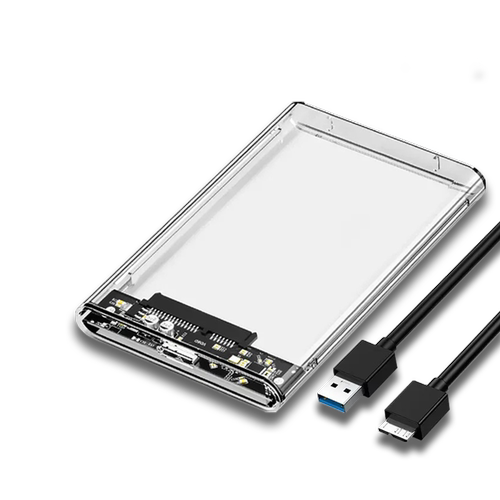 透明移动硬盘底座盒2.5英寸多盘位通用外接手机typec转sata固态机械改usb3.0外置读取器台式机笔记本电脑 - 图0