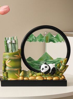 高级感办公桌摆台面流沙新款客厅