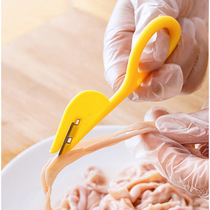 Enteral duck Enterosater Intestine Knife chicken Intestine Knife Open Intestines Kill yellow eel Loach Fish Icebreaker Exfoliator Exfoliating to wear Intestine Scissors through Intestines Knife