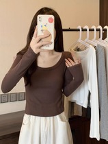 White Undershirt Womens Clothing Autumn Winter Long Sleeve T-shirt 2023 New Design Sensation Little Crowdart Girl Short inner lap blouse