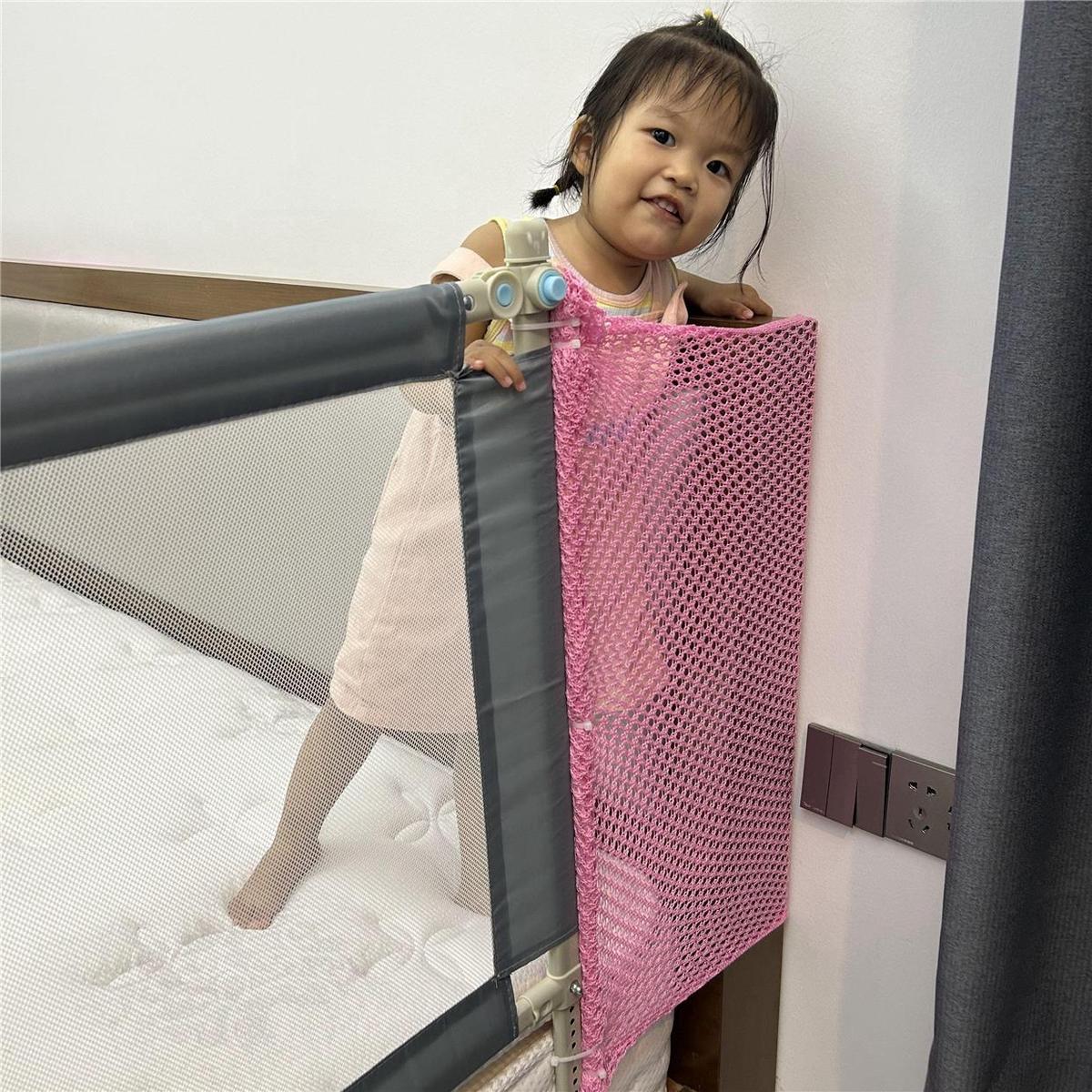 床围缝隙填充宝宝防摔防护栏拼接婴儿挡板床铺床头和墙填补条网兜 - 图2
