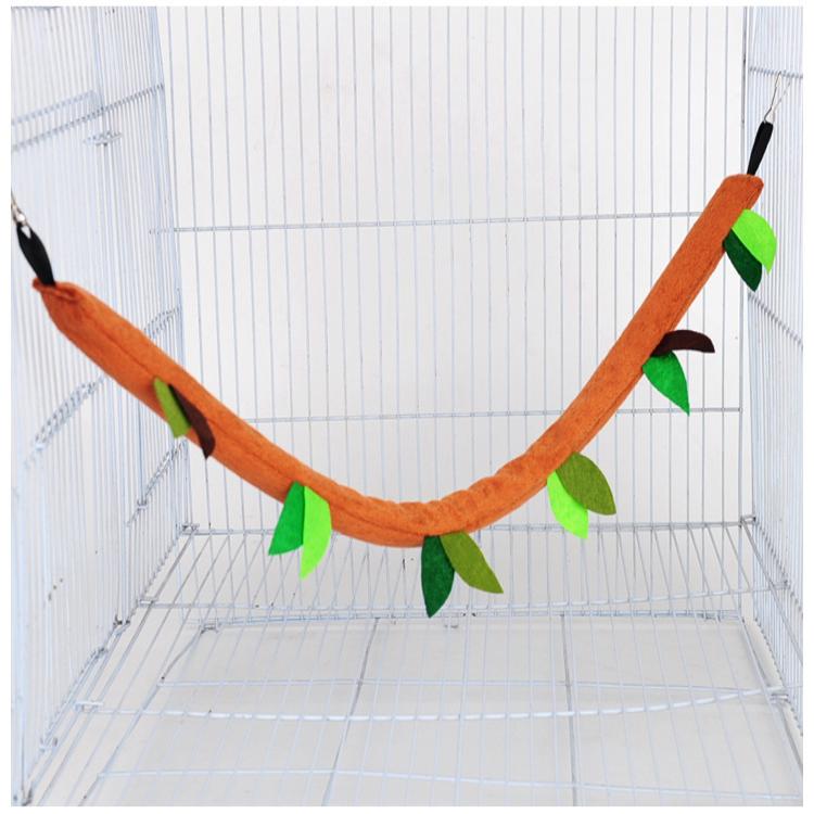 Small pet plush toy hamster leaf hammock ropeway drill tube swing five-piece set flower branch squirrel warm cotton hanging nest