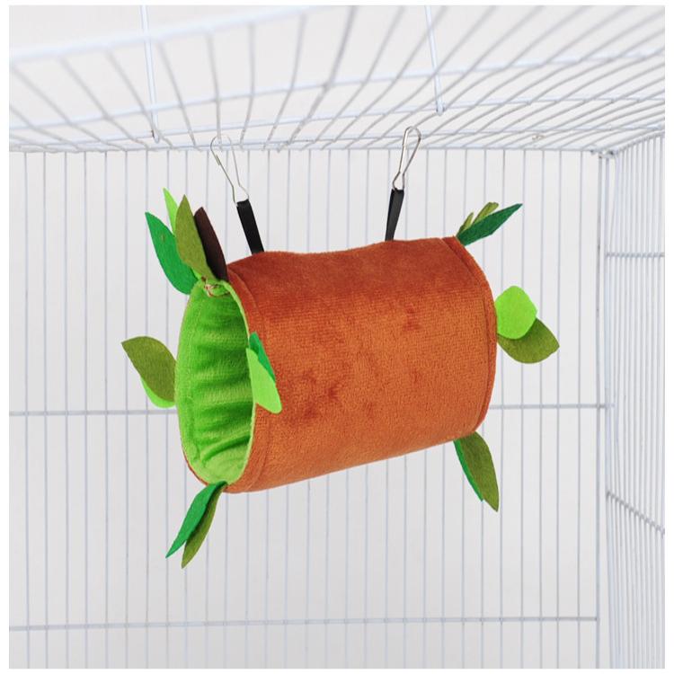 Small pet plush toy hamster leaf hammock ropeway drill tube swing five-piece set flower branch squirrel warm cotton hanging nest