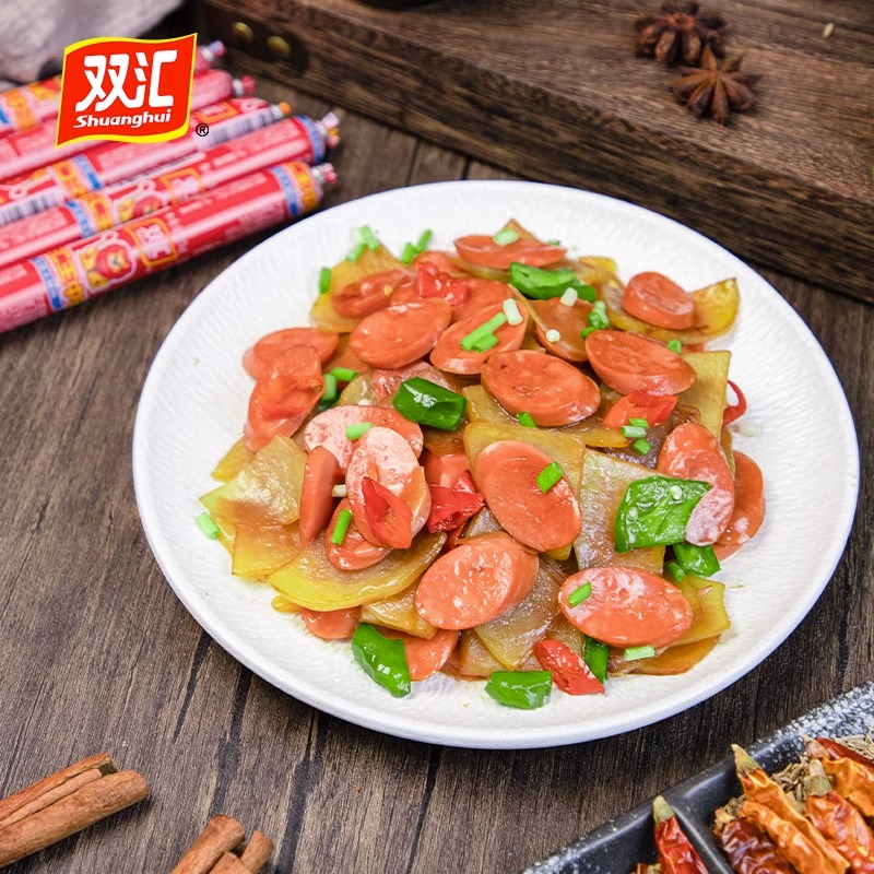 双汇王中王火腿肠240g一整箱批发65g大根香肠烤肠泡面肠休闲零食 - 图0