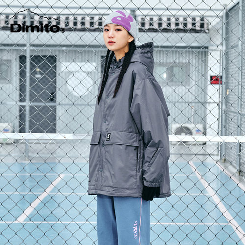 【DIMITO X PLAYBOY】23/24联名款滑雪服男女连帽防风保暖外套 - 图2