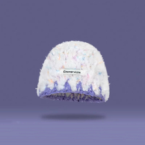 Fisherman Hat Children Winter New Stitch Edges Plush Knit Warm Korean Version 100 Hitch Fashion Mesh Red Basin Hat with a small face