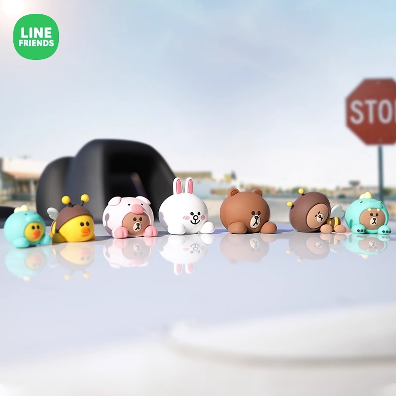 LINE FRIENDS布朗熊汽车中控台装饰卡通创意车内饰品车载小摆件-图2