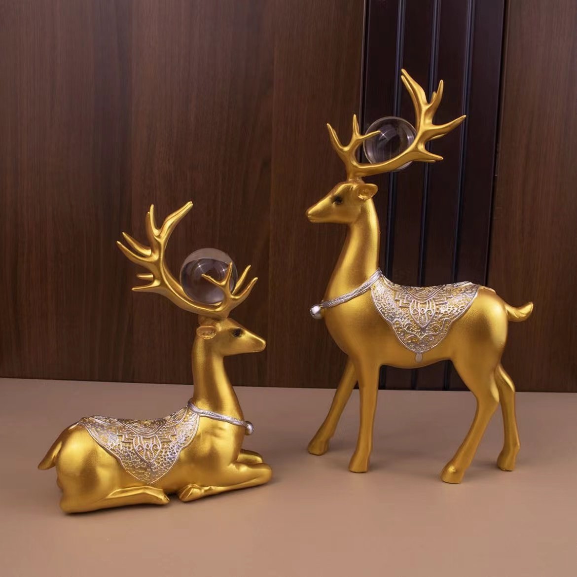 欧式创意金鹿酒柜摆件家居客厅房间电视柜现代装饰品,淘宝优惠券,粉丝福利购,淘宝优惠卷