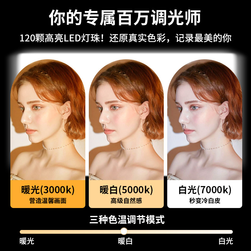 靓点拍补光灯口袋灯led多色打光灯手机自拍面部氛围灯相机拍照抖音直播化妆桌面三色灯拍摄全彩摄影柔光灯,淘宝优惠券,粉丝福利购,淘宝优惠卷