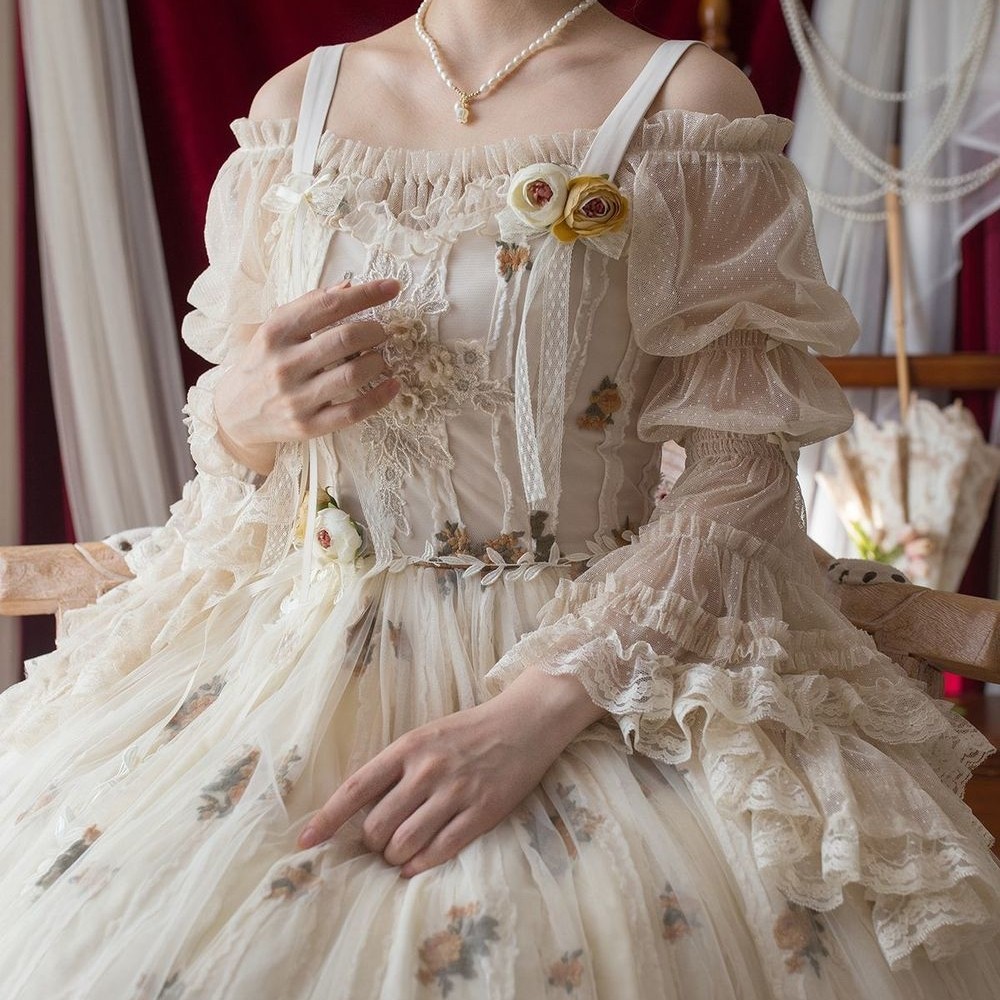 百搭款lolita内搭白色网纱衬衫女喇叭袖姬袖打底衫洛丽塔衬衣上衣,淘宝优惠券,粉丝福利购,淘宝优惠卷