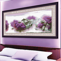Manufacturer manufacturer Qingfei Laid-back Small Residence Cross Embroidered Purple Dream Land Field Scenic Jiangnan Shuangshui Township scenery Beautiful home
