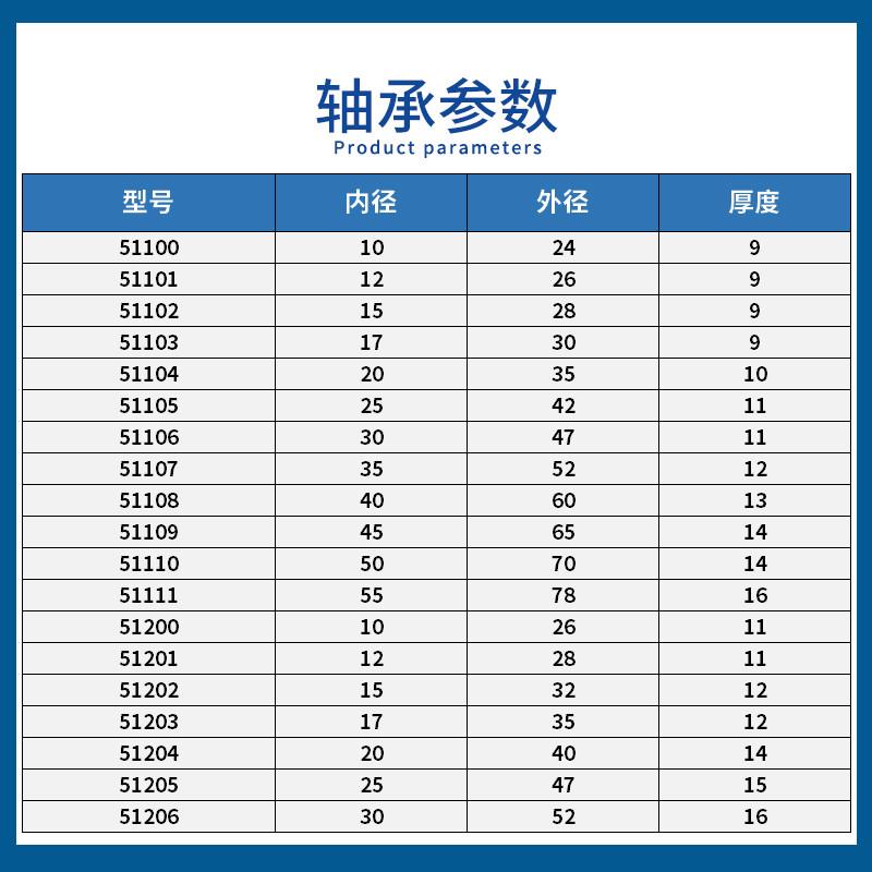 新昌XC平面推力轴承51100 51101 51102 51103 51104 51105 51106 - 图0