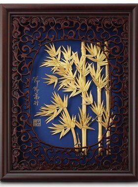 热销立体金箔画竹子 节节高w升开业送礼吉祥家居摆饰送朋友的实用