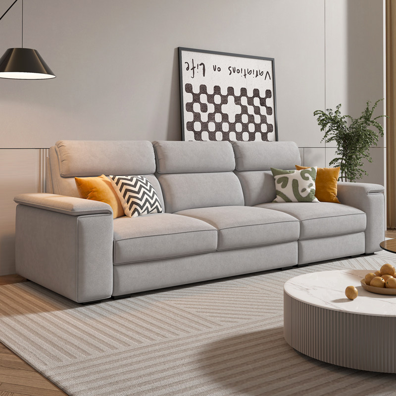 2023新款猫抓布沙发直排三人位四人位现代简约小户型棉麻沙发客厅,淘宝优惠券,粉丝福利购,淘宝优惠卷