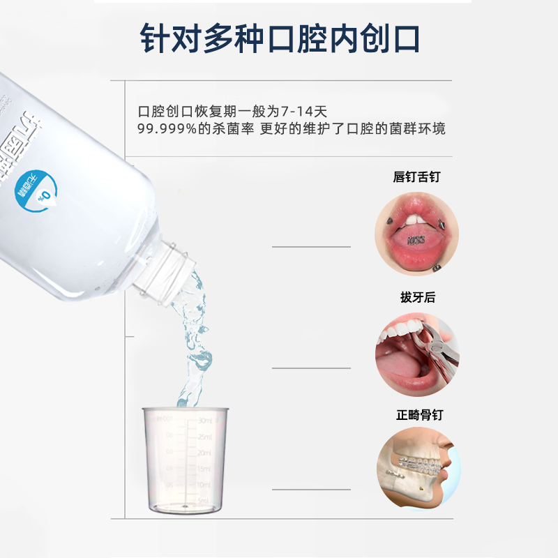 庄小辰无酒精漱口水便携舌钉唇钉正畸骨钉拔牙后口腔清洁杀菌抑菌