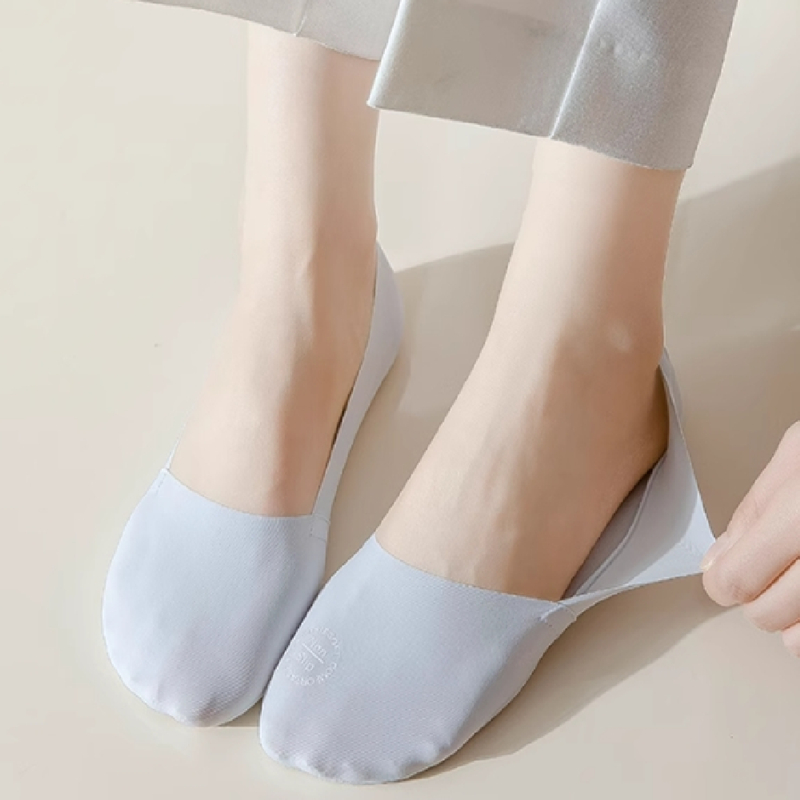白色船袜女夏季薄款小清新防滑不掉跟隐形冰丝浅口休闲配高跟鞋潮 - 图2