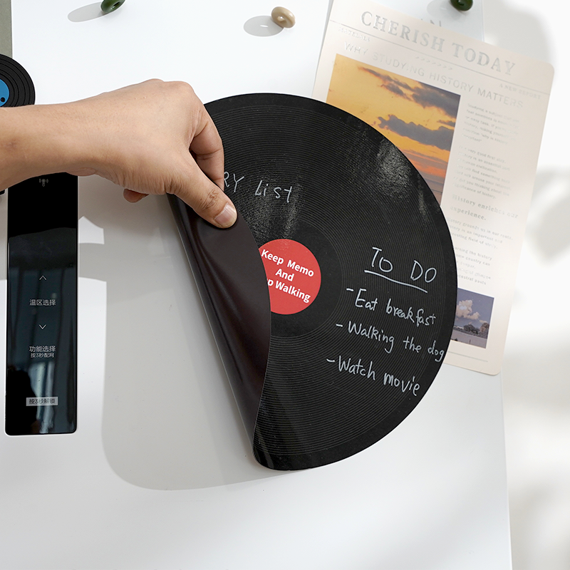装饰性书写留言板 冰箱磁吸贴饰复古风ins唱片碟片造型个性涂鸦板,淘宝优惠券,粉丝福利购,淘宝优惠卷